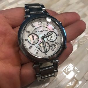 Mother of pearl Michael Kora watch